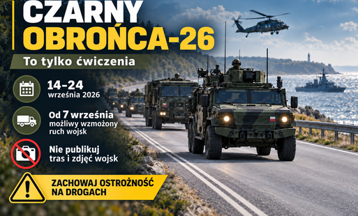 Zdjęcie do Ćwiczenia CZARNY OBROŃCA-26 &ndash; wzmożony ruch wojsk
